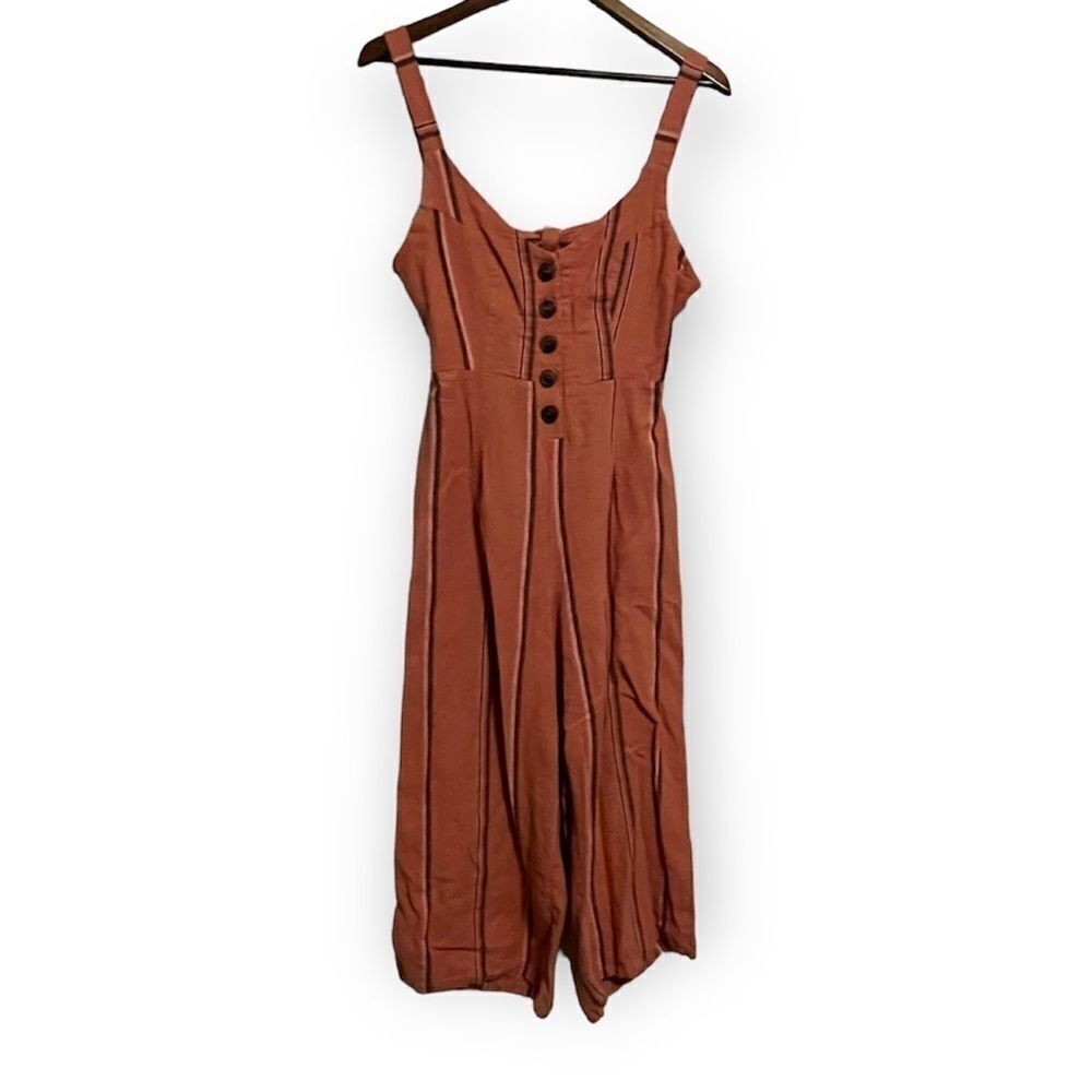 Cali 1850 Orange Jumpsuit with Open Back - Picture 1 of 7